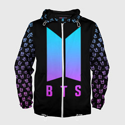 Ветровка с капюшоном мужская BTS: Neon Night, цвет: 3D-белый