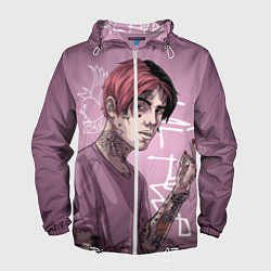 Ветровка с капюшоном мужская Lil Peep, цвет: 3D-белый