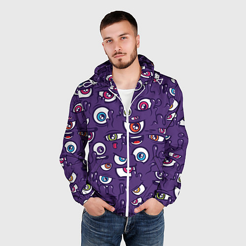 Мужская ветровка Рой Глаз / 3D-Белый – фото 3