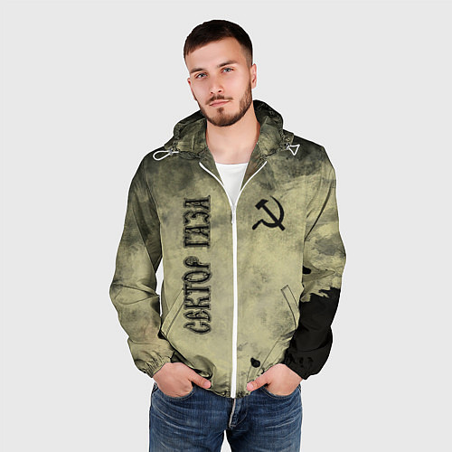 Мужская ветровка Сектор Газа / 3D-Белый – фото 3