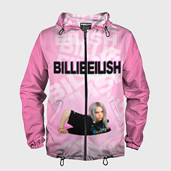 Ветровка с капюшоном мужская Billie Eilish: Pink Mood, цвет: 3D-черный