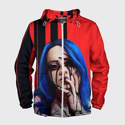 Ветровка с капюшоном мужская Billie Eilish: Demon, цвет: 3D-белый