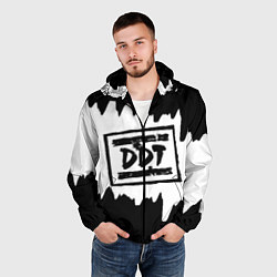 Ветровка с капюшоном мужская ДДТ, цвет: 3D-черный — фото 2