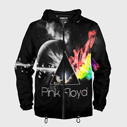 Ветровка с капюшоном мужская PINK FLOYD, цвет: 3D-черный