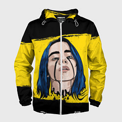 Ветровка с капюшоном мужская Billie Eilish, цвет: 3D-белый