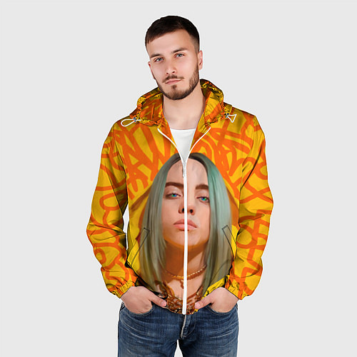 Мужская ветровка Billie Eilish / 3D-Белый – фото 3