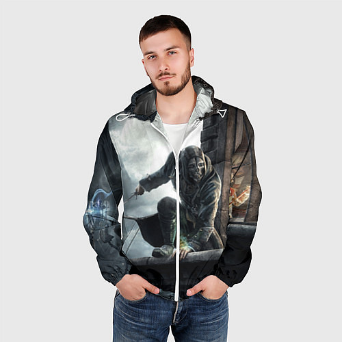 Мужская ветровка Dishonored / 3D-Белый – фото 3