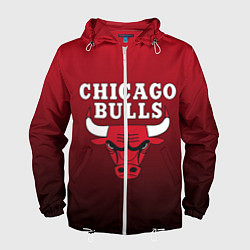 Ветровка с капюшоном мужская CHICAGO BULLS, цвет: 3D-белый