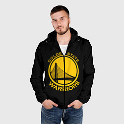 Ветровка с капюшоном мужская GOLDEN STATE WARRIORS, цвет: 3D-черный — фото 2
