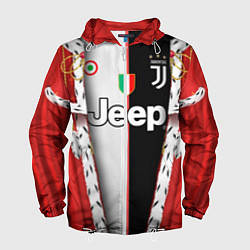Ветровка с капюшоном мужская King Juventus, цвет: 3D-белый