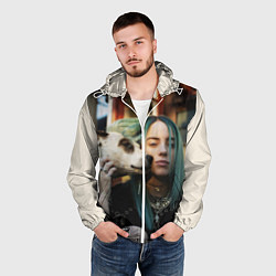 Ветровка с капюшоном мужская BILLIE EILISH, цвет: 3D-белый — фото 2