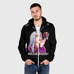 Ветровка с капюшоном мужская BILLIE EILISH, цвет: 3D-белый — фото 2