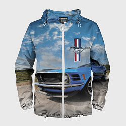 Ветровка с капюшоном мужская Mustang, цвет: 3D-белый