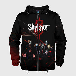 Ветровка с капюшоном мужская Slipknot, цвет: 3D-черный