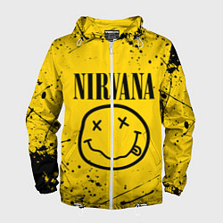 Ветровка с капюшоном мужская NIRVANA, цвет: 3D-белый