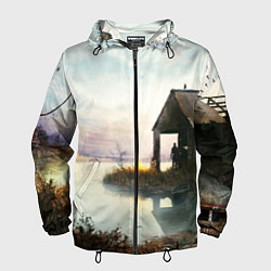 Ветровка с капюшоном мужская STALKER, цвет: 3D-черный