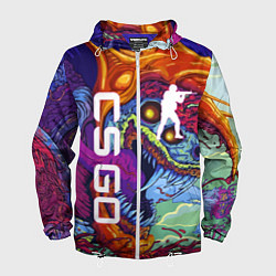 Ветровка с капюшоном мужская CS GO HYPERBEAST, цвет: 3D-белый