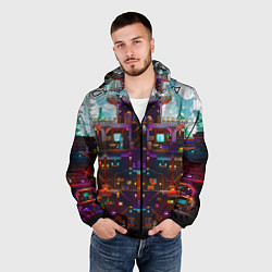Ветровка с капюшоном мужская Terraria, цвет: 3D-черный — фото 2