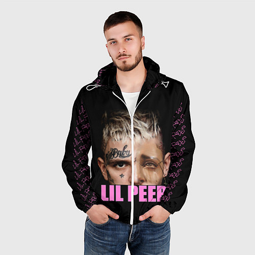 Мужская ветровка Lil Peep / 3D-Белый – фото 3