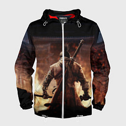 Ветровка с капюшоном мужская Sekiro shadows die twice, цвет: 3D-белый