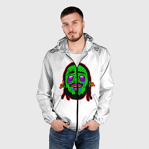 Мужская ветровка Post Malone / 3D-Черный – фото 3