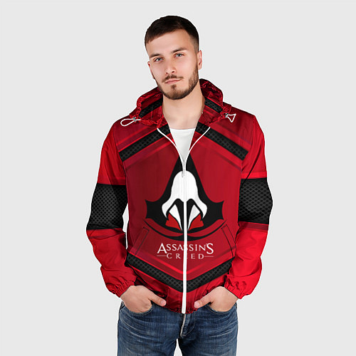 Мужская ветровка Assasin's creed / 3D-Белый – фото 3