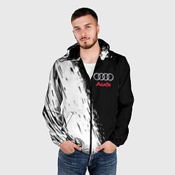 Ветровка с капюшоном мужская AUDI, цвет: 3D-черный — фото 2