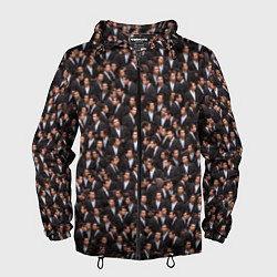 Ветровка с капюшоном мужская Растерянный Траволта, цвет: 3D-черный