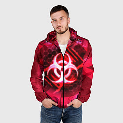 Ветровка с капюшоном мужская Plague Inc LC Oko, цвет: 3D-черный — фото 2