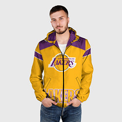 Ветровка с капюшоном мужская Los Angeles Lakers, цвет: 3D-черный — фото 2