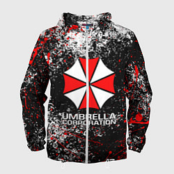 Ветровка с капюшоном мужская UMBRELLA CORP, цвет: 3D-белый