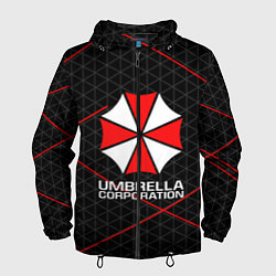 Ветровка с капюшоном мужская UMBRELLA CORP, цвет: 3D-черный