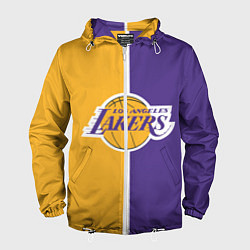 Ветровка с капюшоном мужская LA LAKERS, цвет: 3D-белый