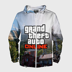 Ветровка с капюшоном мужская GTA Online, цвет: 3D-белый