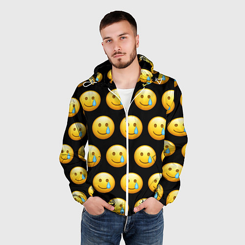 Мужская ветровка New Emoji / 3D-Белый – фото 3