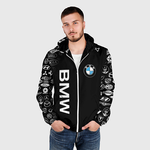 Мужская ветровка BMW / 3D-Белый – фото 3