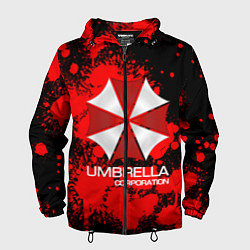 Ветровка с капюшоном мужская UMBRELLA CORP, цвет: 3D-черный