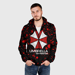 Ветровка с капюшоном мужская UMBRELLA CORP, цвет: 3D-черный — фото 2