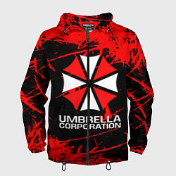 Ветровка с капюшоном мужская UMBRELLA CORPORATION, цвет: 3D-черный