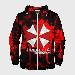 Ветровка с капюшоном мужская UMBRELLA CORP, цвет: 3D-белый