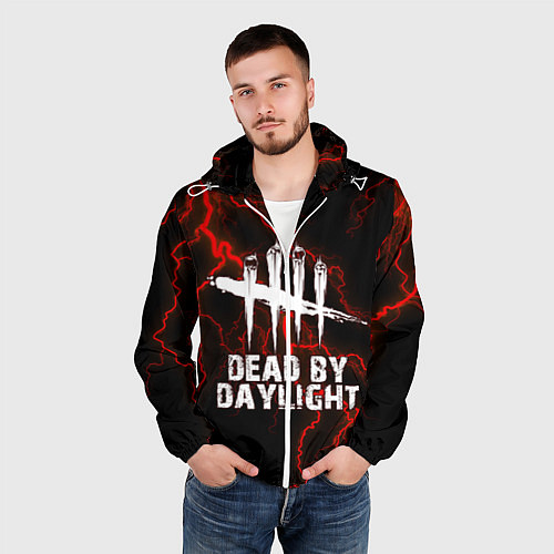 Мужская ветровка Dead by Daylight / 3D-Белый – фото 3