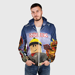 Ветровка с капюшоном мужская ROBLOX, цвет: 3D-белый — фото 2