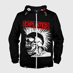 Ветровка с капюшоном мужская The Exploited, цвет: 3D-белый