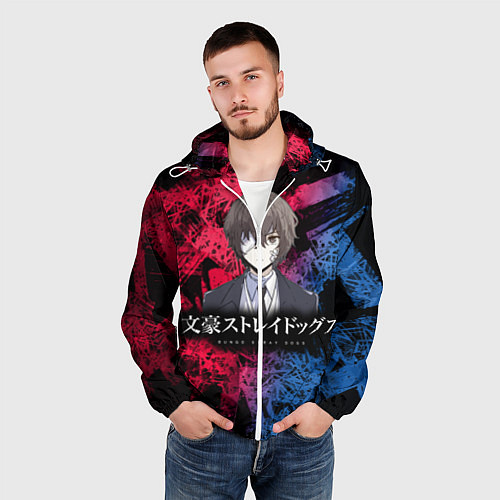 Мужская ветровка Bungou Stray Dogs / 3D-Белый – фото 3