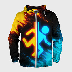 Ветровка с капюшоном мужская PORTAL, цвет: 3D-белый