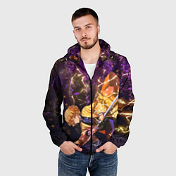 Ветровка с капюшоном мужская KIMETSU NO YAIBA, цвет: 3D-черный — фото 2