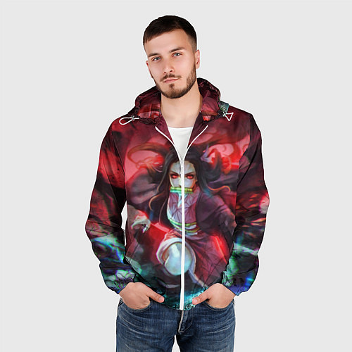 Мужская ветровка KIMETSU NO YAIBA / 3D-Белый – фото 3