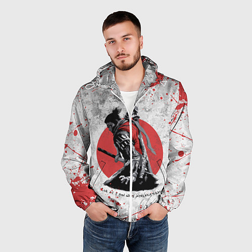 Мужская ветровка SEKIRO SHADOW DIE TWICE / 3D-Белый – фото 3