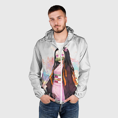 Мужская ветровка KIMETSU NO YAIBA / 3D-Белый – фото 3