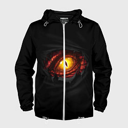 Ветровка с капюшоном мужская Дракон, цвет: 3D-белый